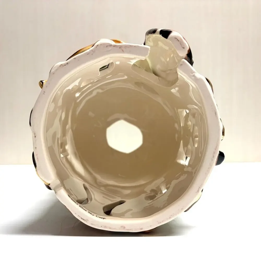 Vintage Blue Sky Clayworks Heather Goldmic Sports Dome Tea Light Holder T Lite